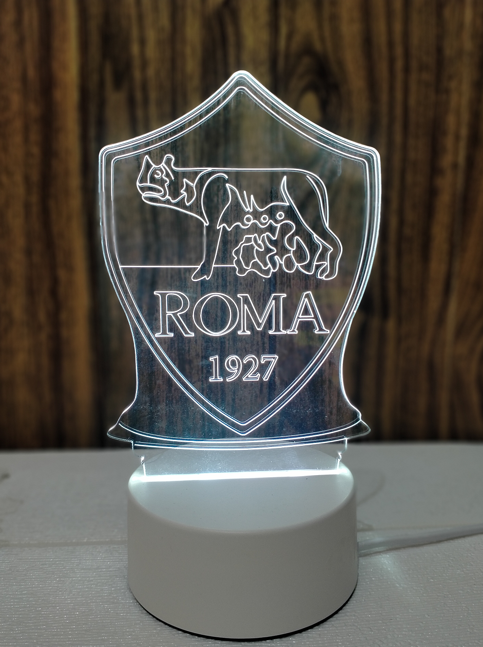 Kirei Gallery - Lampu Tidur Hias LED 3D Acrylic Transparant Kaca Bening Pajangan Hiasan Hadiah Club Bola Klub Bola Team Bola kado ulang tahun hampers hadiah pacar