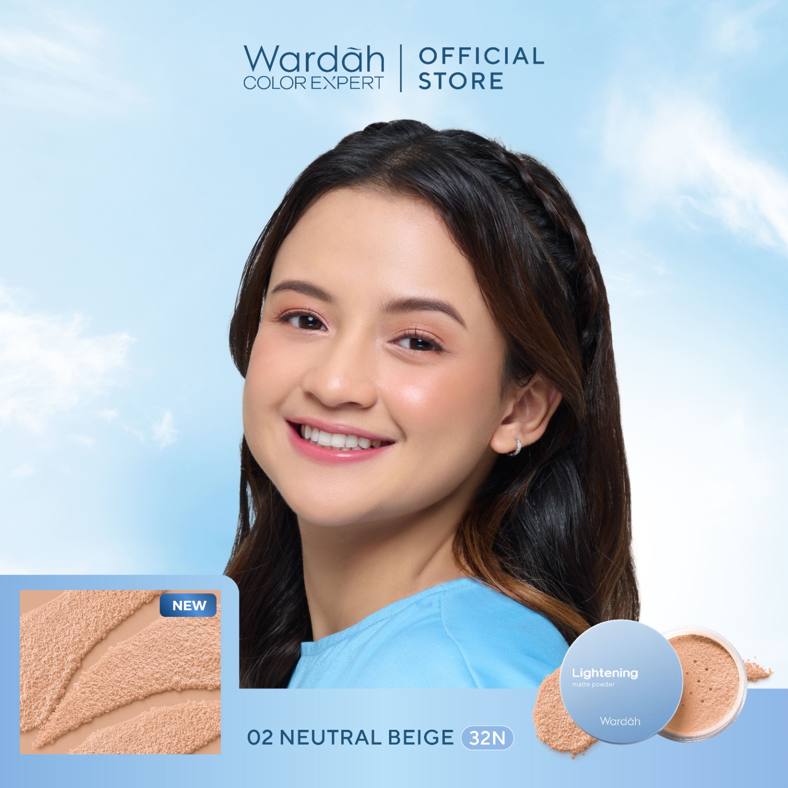 WARDAH Loose Powder Lightening Matte Powder 20 g Bedak Tabur dengan Smooth Matte Finish yang Difo...