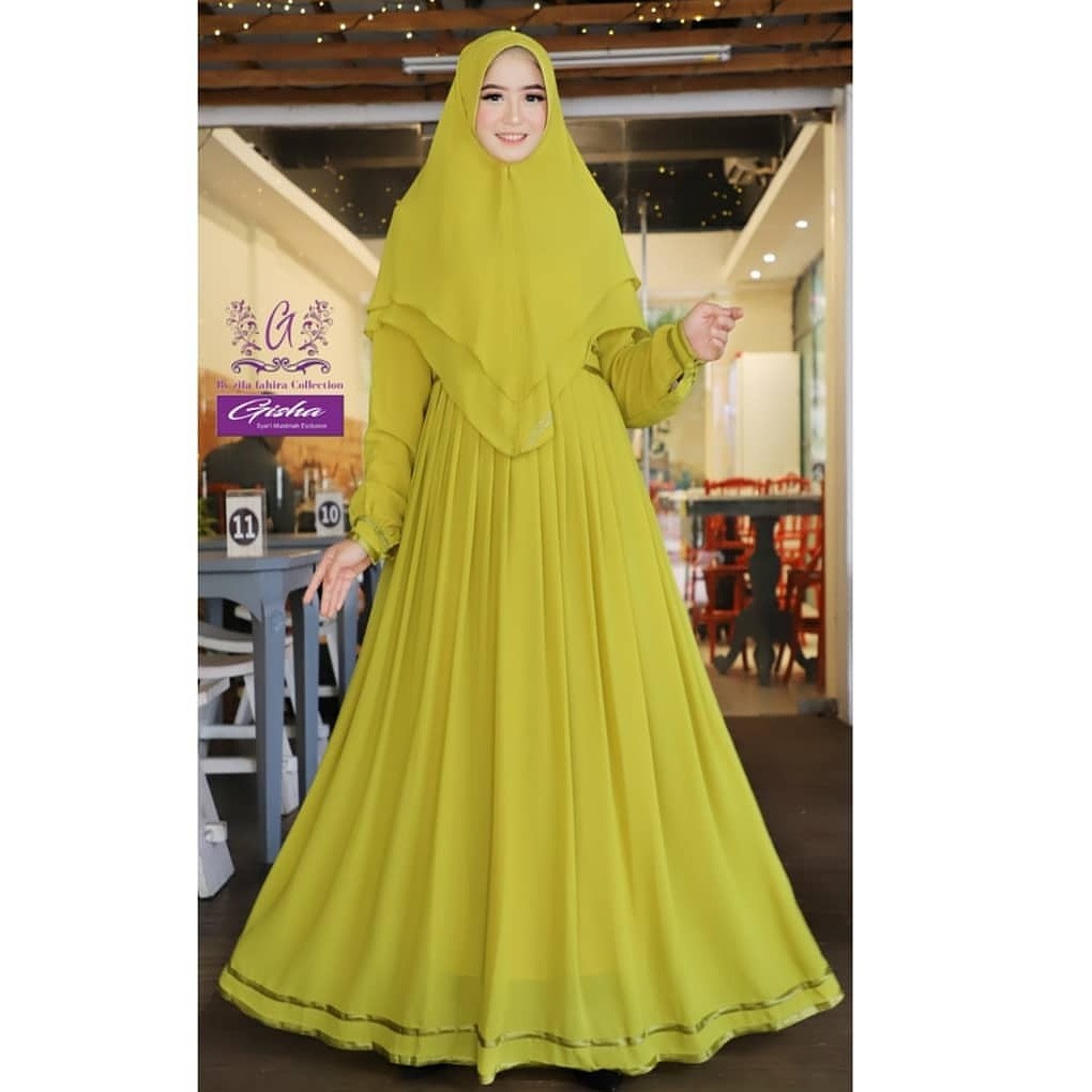 Baju Muslim Modern JULIENA SYARI CB MOSSCRAPE DAPAT GAMIS + HIJAB/KHIMAR Gamis Syari Set Hijab Gamis Syar i Hijab Terbaru 2021 Gamis Syar i Jumbo BEST SELLER