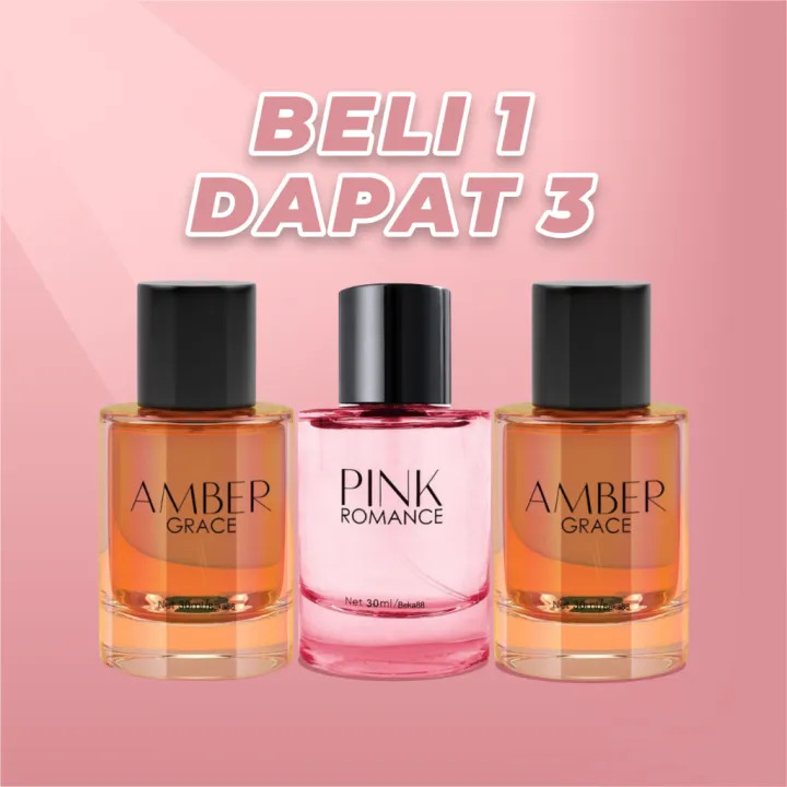 Beli 1 Dapat 3 Ballerina Perfume - Parfum Wanita Aroma Pink Romance - amber Grace -  Garden Of Mi...