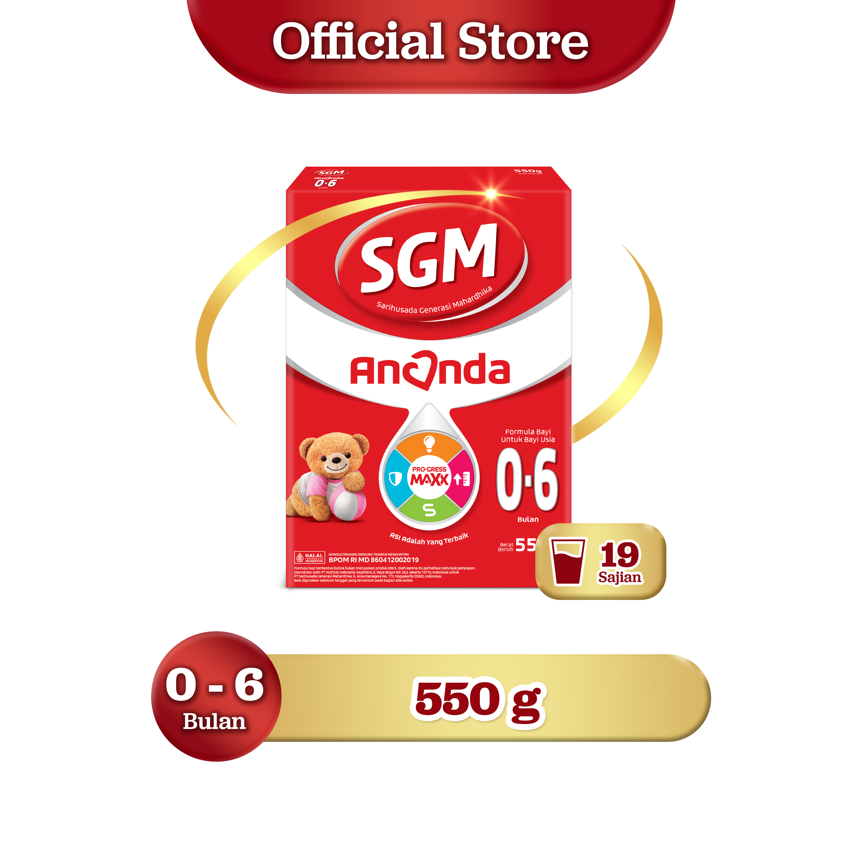 SGM Ananda 1 (0-6 Bulan) Formula Bayi Bubuk 550 gr