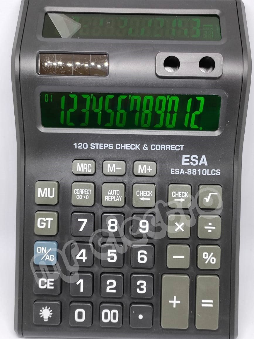 ESA KALKULATOR 12 DIGIT - KALKULATOR LAMPU LED - KALKULATOR 2 LAYAR 8810
