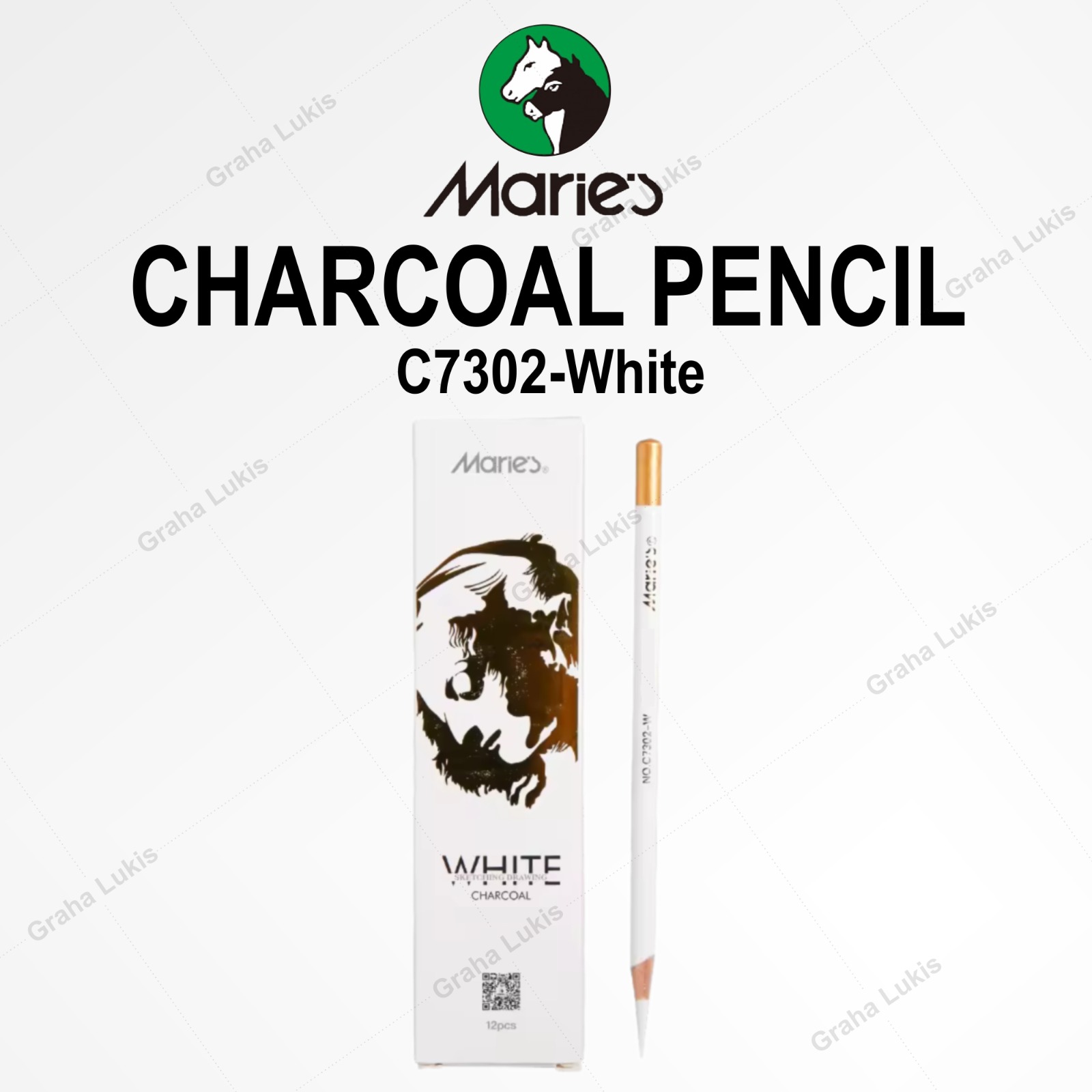 Maries Charcoal Pencil C7302 White