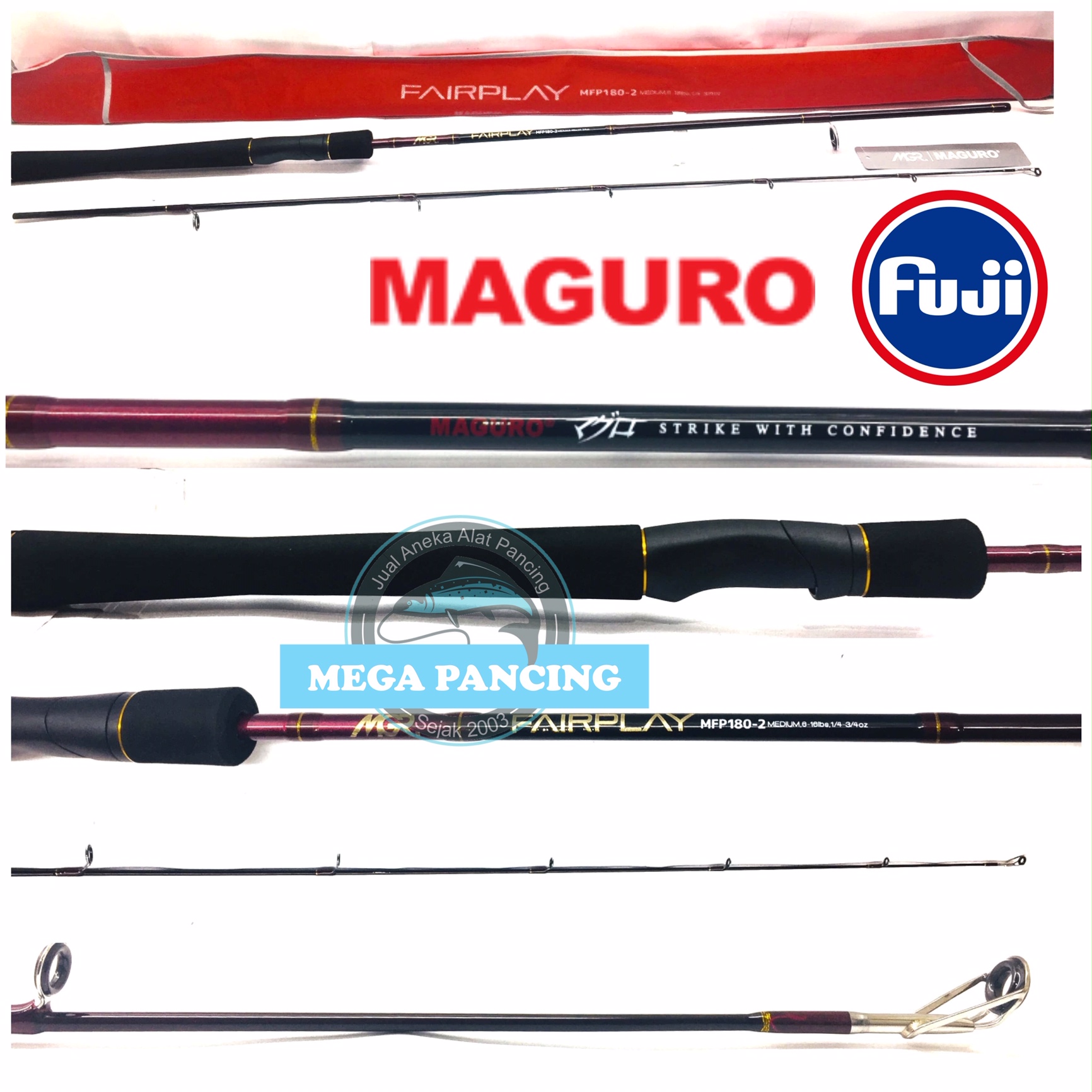Joran Pancing Maguro Fairplay FUJI 150 cm165 cm180 cm joran pancing maguro fairplay fuji 150 cm165 cm180 cm