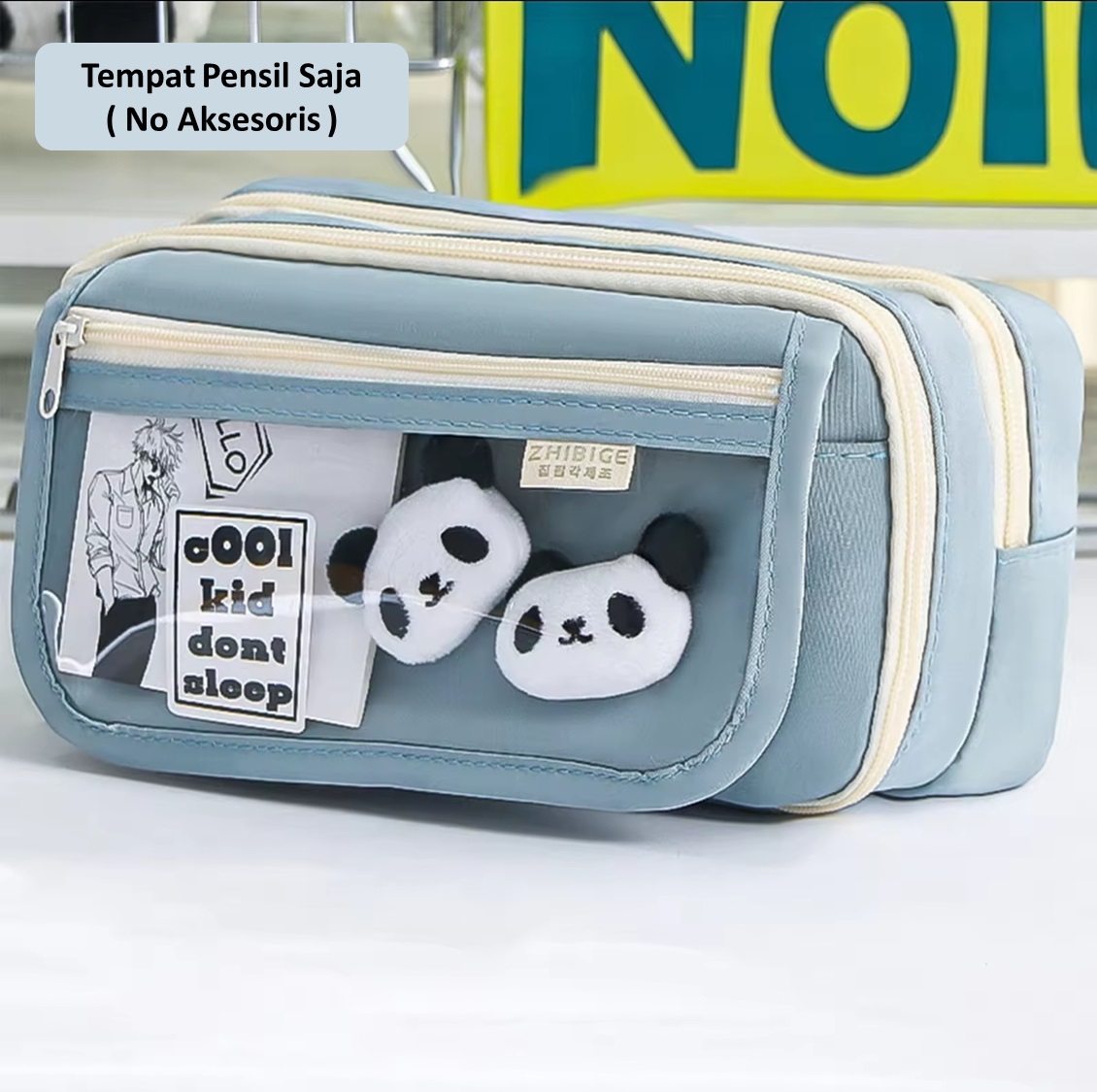 TEMPAT PENSIL KOREA MULTI SEKAT UKURAN JUMBO