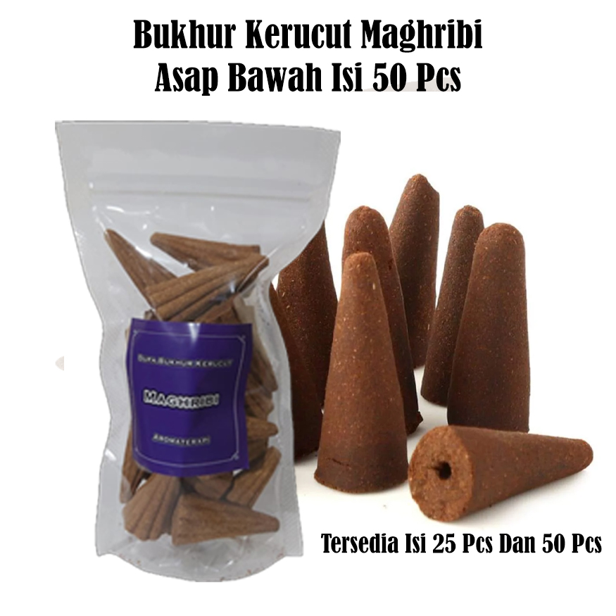 Dupa Bukhur Kerucut Isi 50 Pcs Aroma Maghribi Buhur Kerucut Asap Bawah Aromaterapi