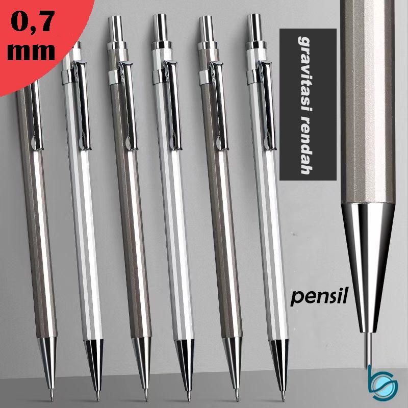 Pensil Mekanik Bahan Besi Kualitas Bagus/Pencil Cetek Besi 0.5mm/0.7mm - Best Stationary
