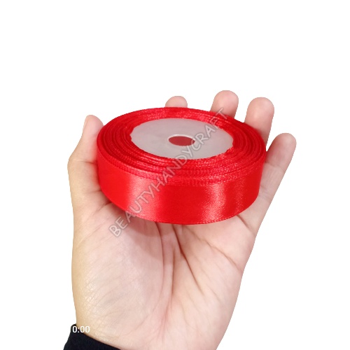 Pita Satin 3/4 Inchi Import per 1 ROL Saten Ribbon 2 cm
