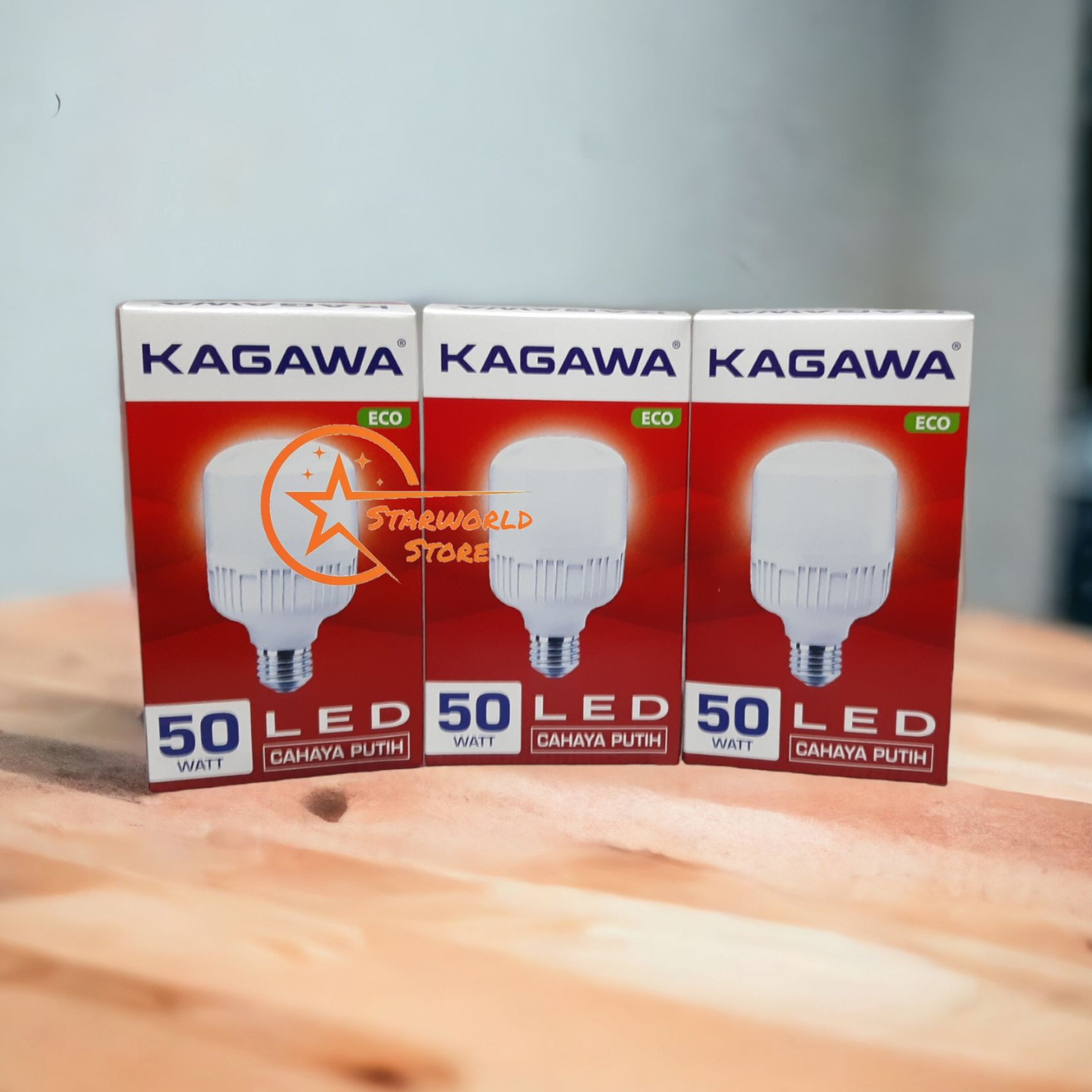Paket 3 Pcs KAGAWA ECO Lampu Bohlam LED Capsule 50 Watt Garansi 3 Bulan