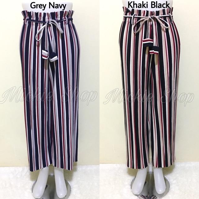 TERLARIS!!! Celana Kulot Salur Plisket | Stripe Cullote Premium Import | Kulot Zara | Norway Pants | Garis Wide Januari 2019 - 5 TERLARIS!!! Celana Kulot Salur Plisket | Stripe Cullote Premium Import | Kulot Zara | Norway Pants | Garis Wide - 5