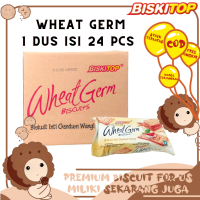 BISKITOP - (1 DUS ISI 24 PCS) WHEAT GREAM 50g Biskuit Kue Kering Anak Dewasa Enak Renyah Biscuit Rasa Gandum