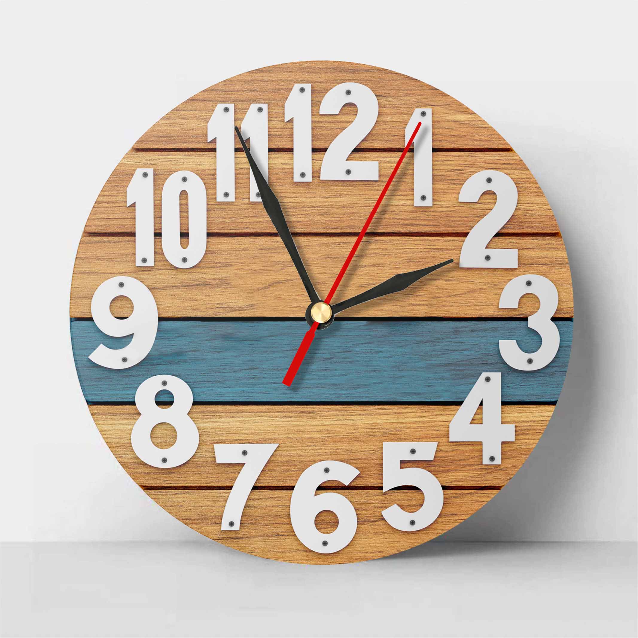 Jam Dinding Kayu Unik 3d Estetik Hiasan Dinding Kamar Aesthetic
