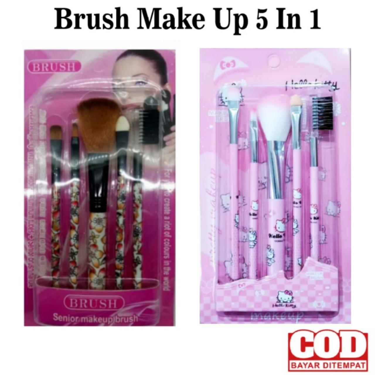Kuas MakeUp Stick Brush 1 Set 5 in 1 Termurah / Alat Make Up / Makeup Multifungsi Serbaguna