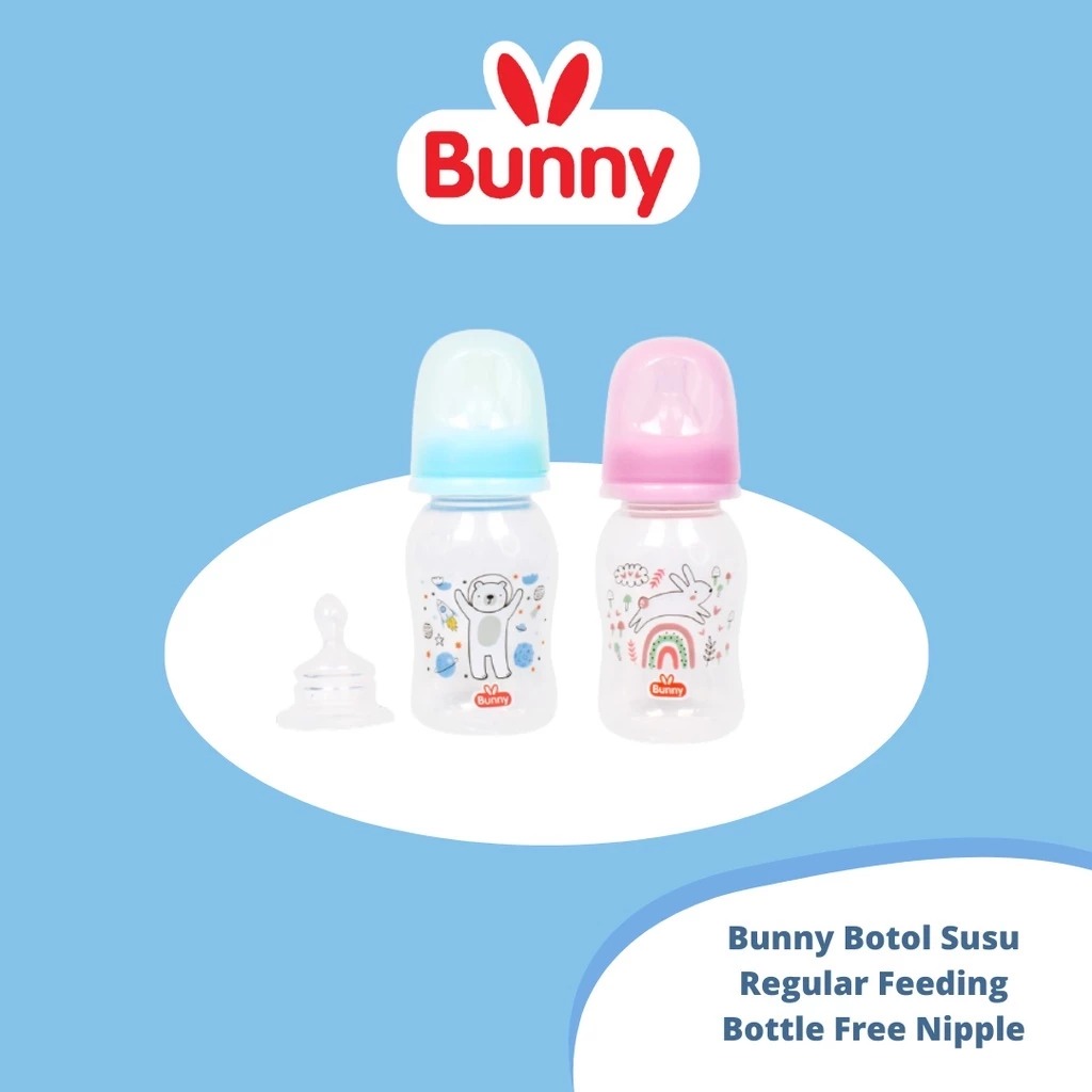 Lusty Bunny Feeding Bottle Botol Minum Susu Bayi Anak Series Tanpa Gagang Pegangan | Dot Nipple Original