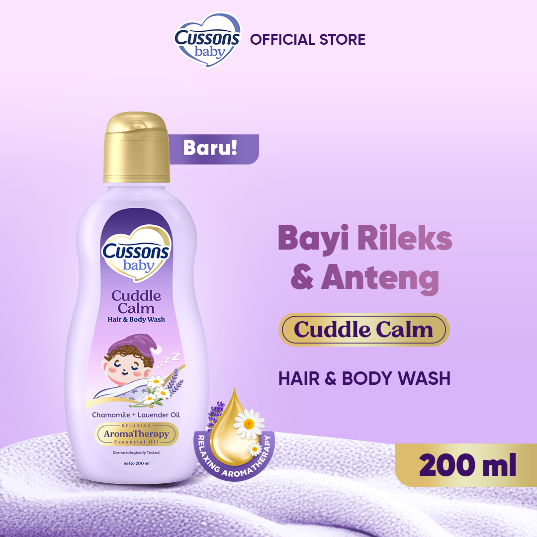 Cussons Baby Hair & Body Wash Cuddle Calm Chamomile & Lavender Oil 200ml