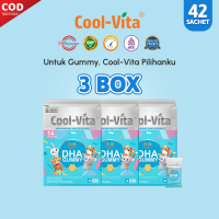 Coolvita 3 Box DHA Gummy Rasa Apel Mangga dan Jeruk | Untuk si Kecil yang Aktif | Suplemen Kesehatan Otak dan imun
