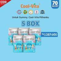 Coolvita 5 Box DHA Gummy Rasa Apel Mangga dan Jeruk | Untuk si Kecil yang Aktif | Suplemen Kesehatan Otak dan imun