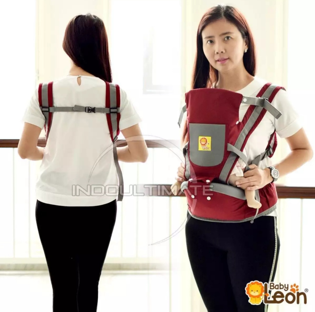 (Bisa COD) 5in1 Gendongan Bayi Depan Hipseat Gendongan Kangguru Depan BABY LEON BY-60 Carier Bayi Sling Bayi PALING LARIS