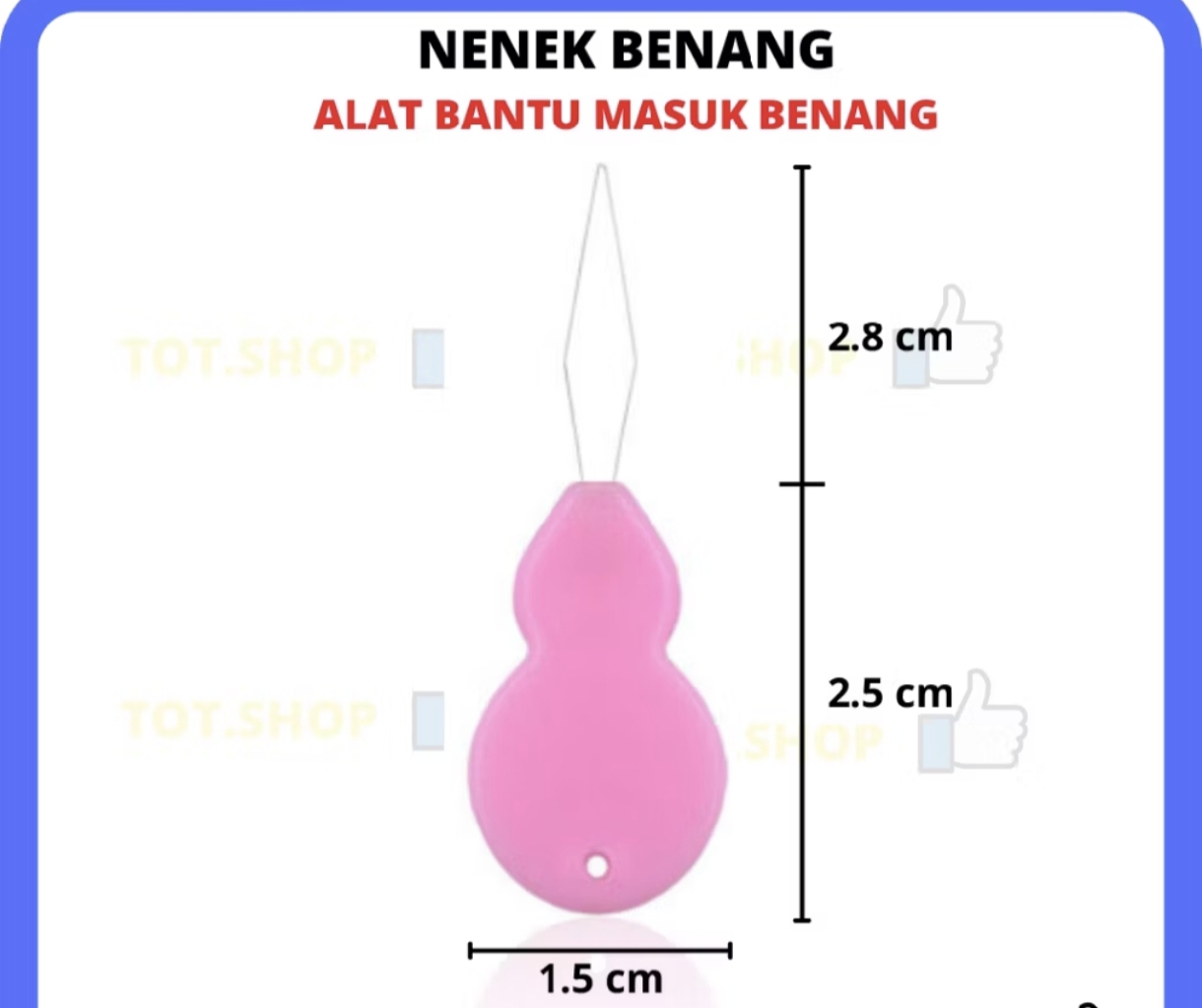 Mata Nenek Alat Bantu Pasang Benang Jarum Jahit - Needle Threader DIY Aksesori