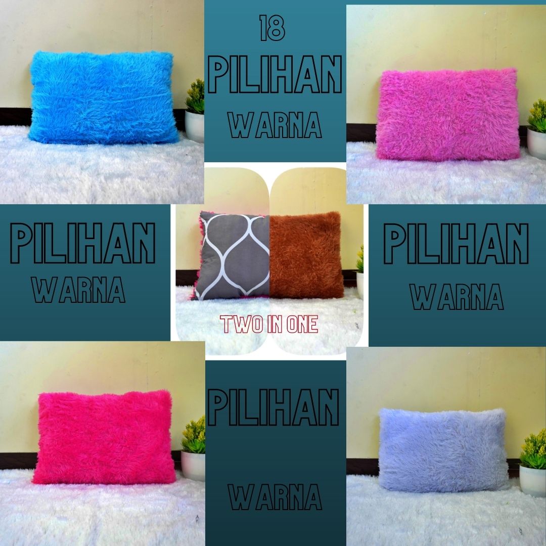 Bantal Sofa/Bantal Tidur Bulu Rasfur Dan Katun 2 Tampilan
