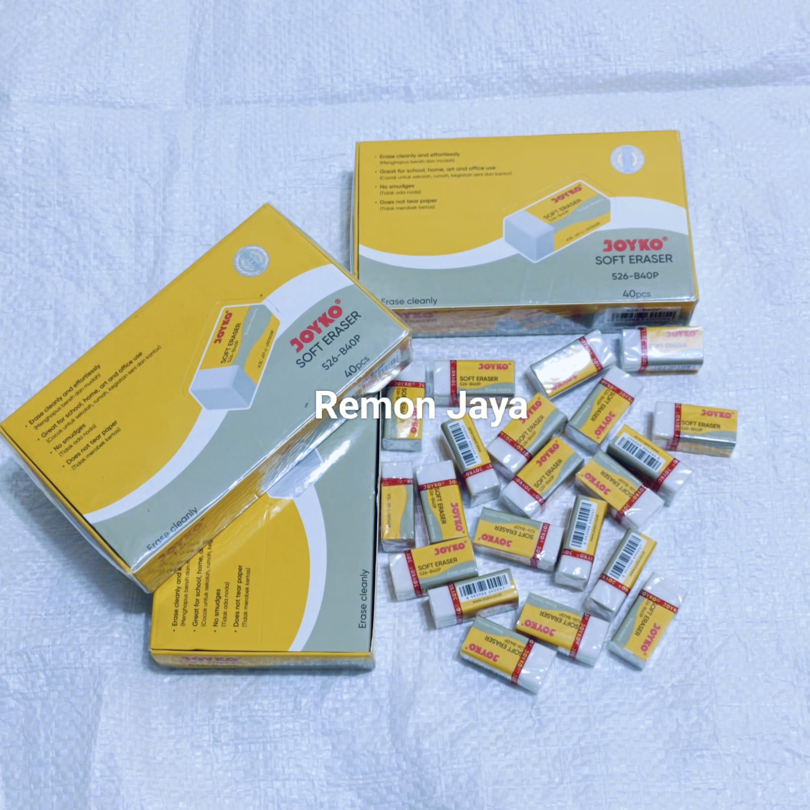 40 psc penghapus Joyko soft eraser 526-B40BL