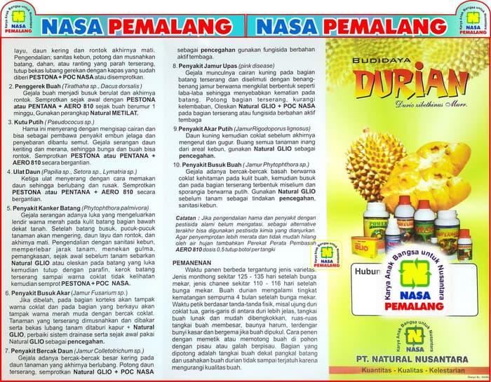 ... PAKET PUPUK ORGANIK BUDIDAYA DURIAN YANG SUDAH BERPRODUKSI ORIGINAL NASA POWER NUTRITION SUPERNASA - 3 ...