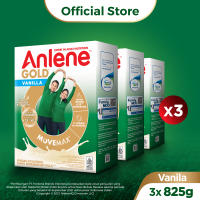 Anlene Gold 5X Susu Bubuk Dewasa Vanila 825gr x3 - Nutrisi Tinggi Kalsium Untuk Tulang Sendi dan Otot