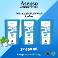 ASEPSO BUNDLING 3 PCS Sabun Cair Body Wash Icy Cool - 450 ml