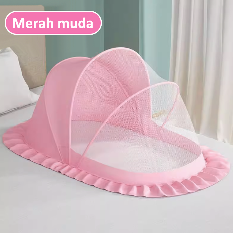 Kelambu lipat bayi praktis tenda bayi Praktis Anti nyamuk anti nyamuk perlengkapan tidur bayi anti