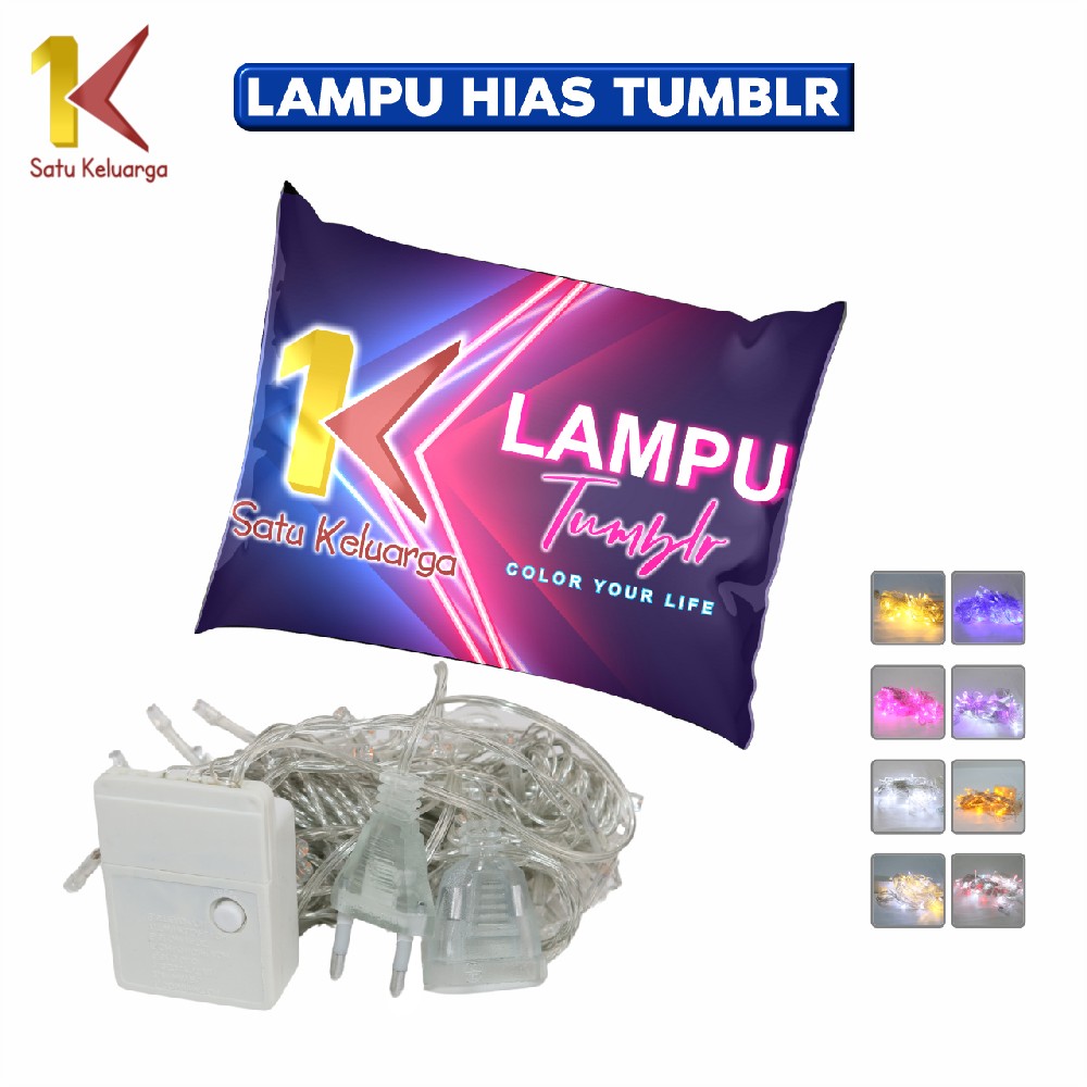 Satu Keluarga Lampu Tumblr C17 Tumblr Light Led 10 Mtr Opp Lampu Hias Dekorasi Kamar Hiasan Natal C199