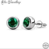 Birth Stone Moon Earrings 12 Colors Crystals from Premium Crystal Premium Austria by Her Jewellery