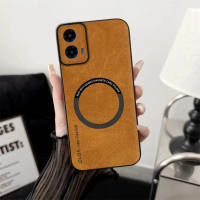 Case MOTO G45 Leather Magnetic Support Magsafe Wireless Charging