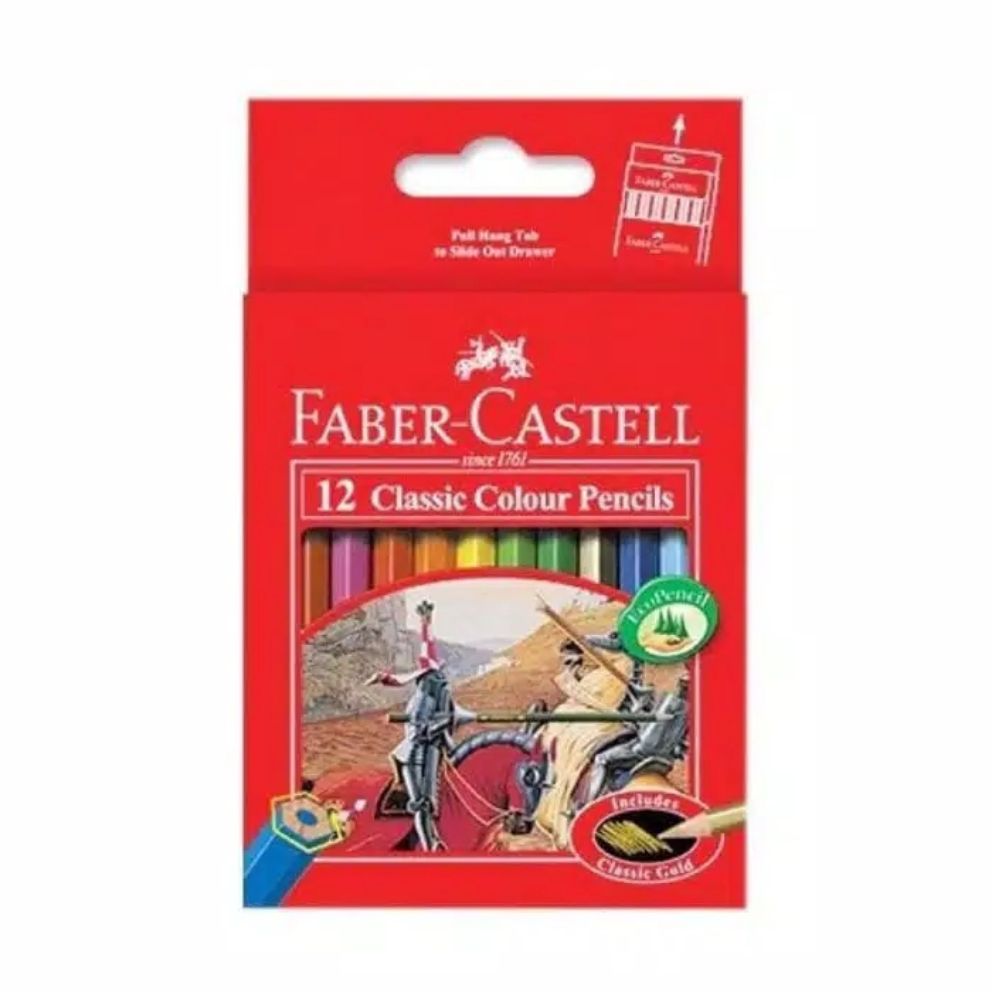 Pensil Warna Faber Castell Classic 12 Pendek