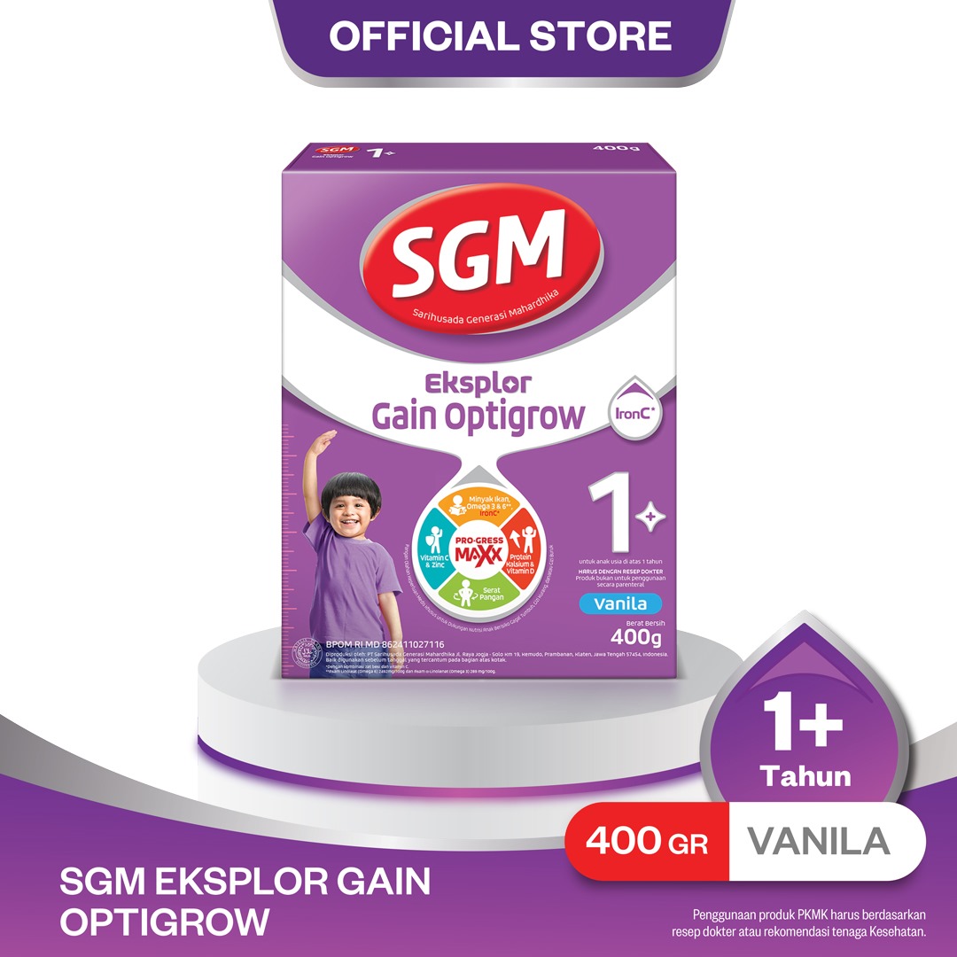 SGM Eksplor Gain Optigrow 400 g Vanila - Susu Pertumbuhan