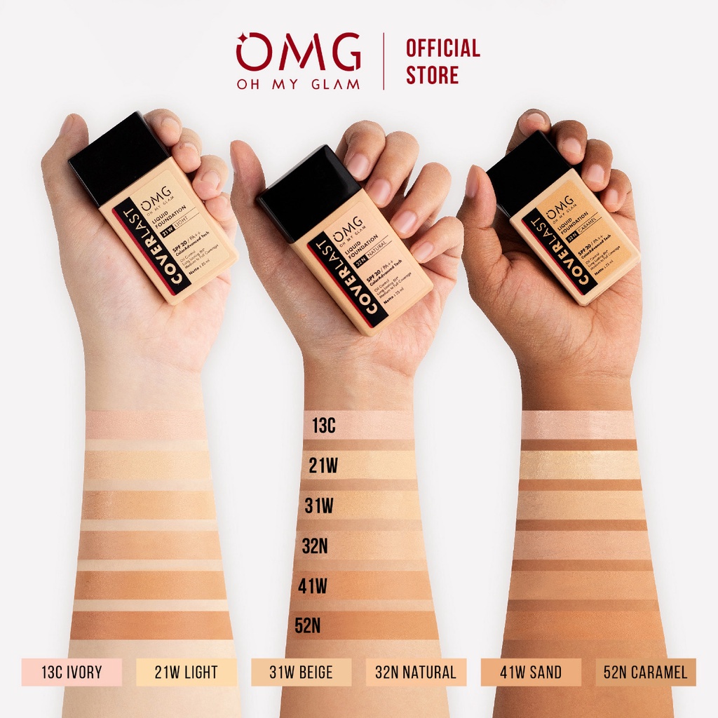 OMG Oh My Glam Coverlast Liquid Foundation - Alas Bedak by EwaLooK