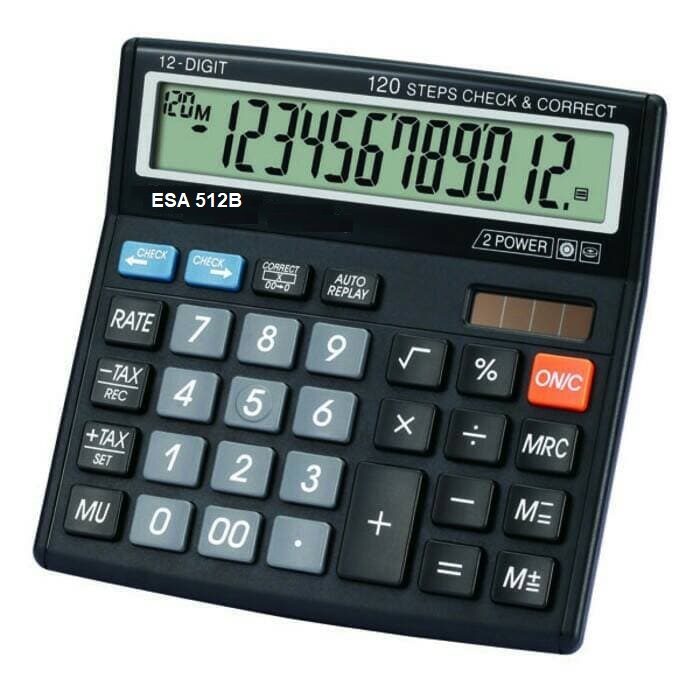 Promo Diskon Kalkulator Terlaris Merk Esa 12 Digit Angka Check Dan Correct /Citizen/MGM27