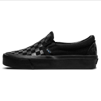 SABA Checkerboard Slip On All Black - Sepatu Lokal Sneakers Casual Pria Wanita Original 100% CH 02