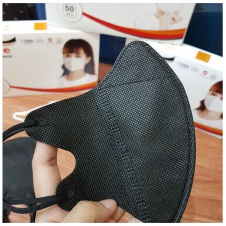 Masker Duckbill 3ply Isi 50 Pcs 1 Box Masker kesehatan Pilihan Warna Hitam - Putih / Masker Duckb...