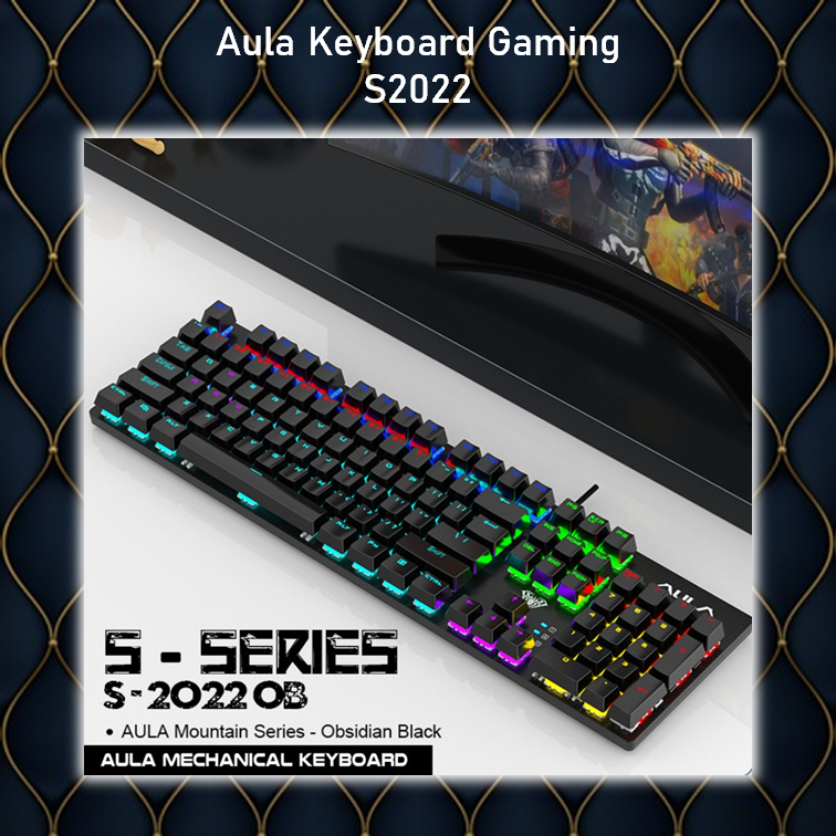AULA Keyboard Gaming Mechanical S-2022 - Macro Software - BLACK