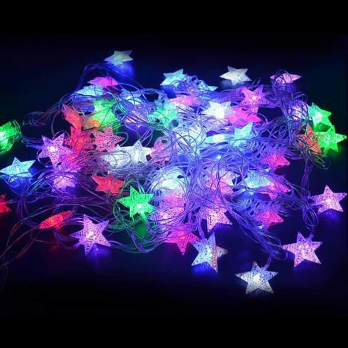 Lampu Hias Led Lampu Dekorasi Lampu Bola Anggur Kelap Kelip 10 Meter- Lampu Hias Warna warni - Led Bola Anggur & Bintang Warna-Warni