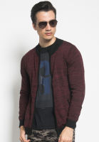 Johnwin - Slim Fit - Sweater Casual  - Tekstur - Maroon - ASW.661.U032.01.C