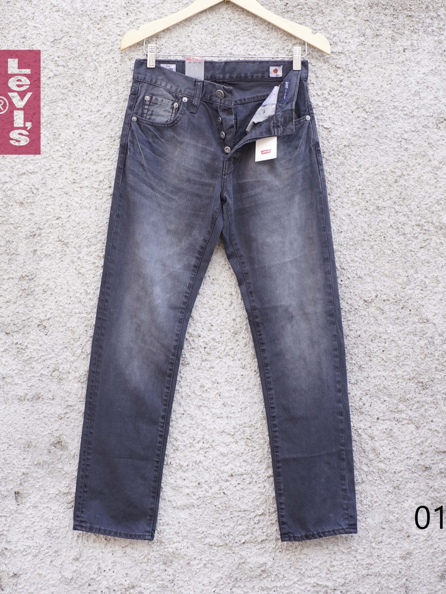 Jeans 501 Dark Grey 01 - Made in Japan