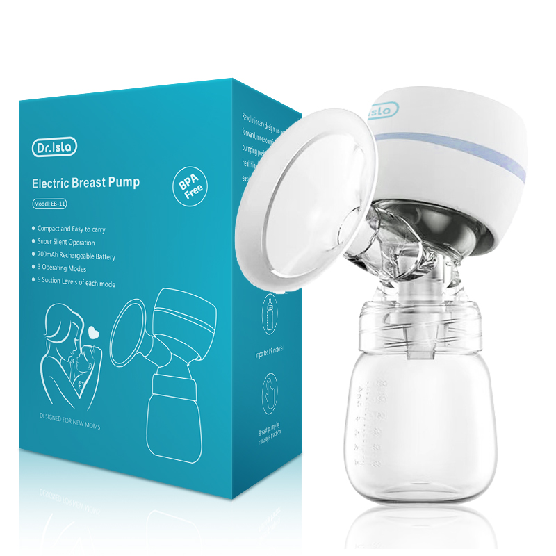 Dr.isla Pompa ASI Elektrik Portable 3Modes&9Levels 1200mah Rechargeable Electric Breast Pump / perlengkapan bayi Tanpa Rasa Sakit Painless Tanpa Kabel Botol Susu Bayi Produk Bayi EB11 | BPA Free Botol Susu180ml alat pumping asi