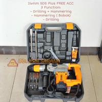 Jack Rotary Hammer Drill 26mm Set INGCO RH10506 Mesin Bor Bobok Beton Tembok