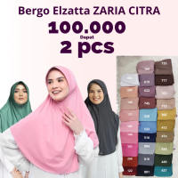 Jilbab Instan Bergo Polos Dewasa Terbaru Elzatta Zaria Citra Warna Lengkap Menutup dada Original Hijab langsungan