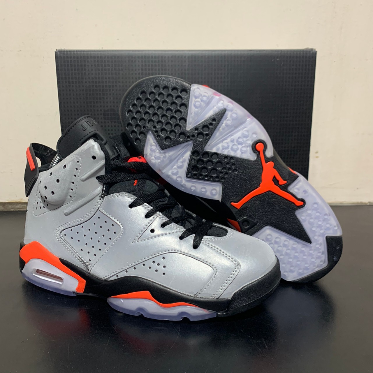 (COD) Sepatu Nike_Air Jordan 6 retro reflective infrared iron grey (37 s/d 45) - Sepatu Original - Sepatu Import (cod) sepatu nike_air jor6 retro reflective infrared iron grey (37 s/d 45) – sepatu original – sepatu import
