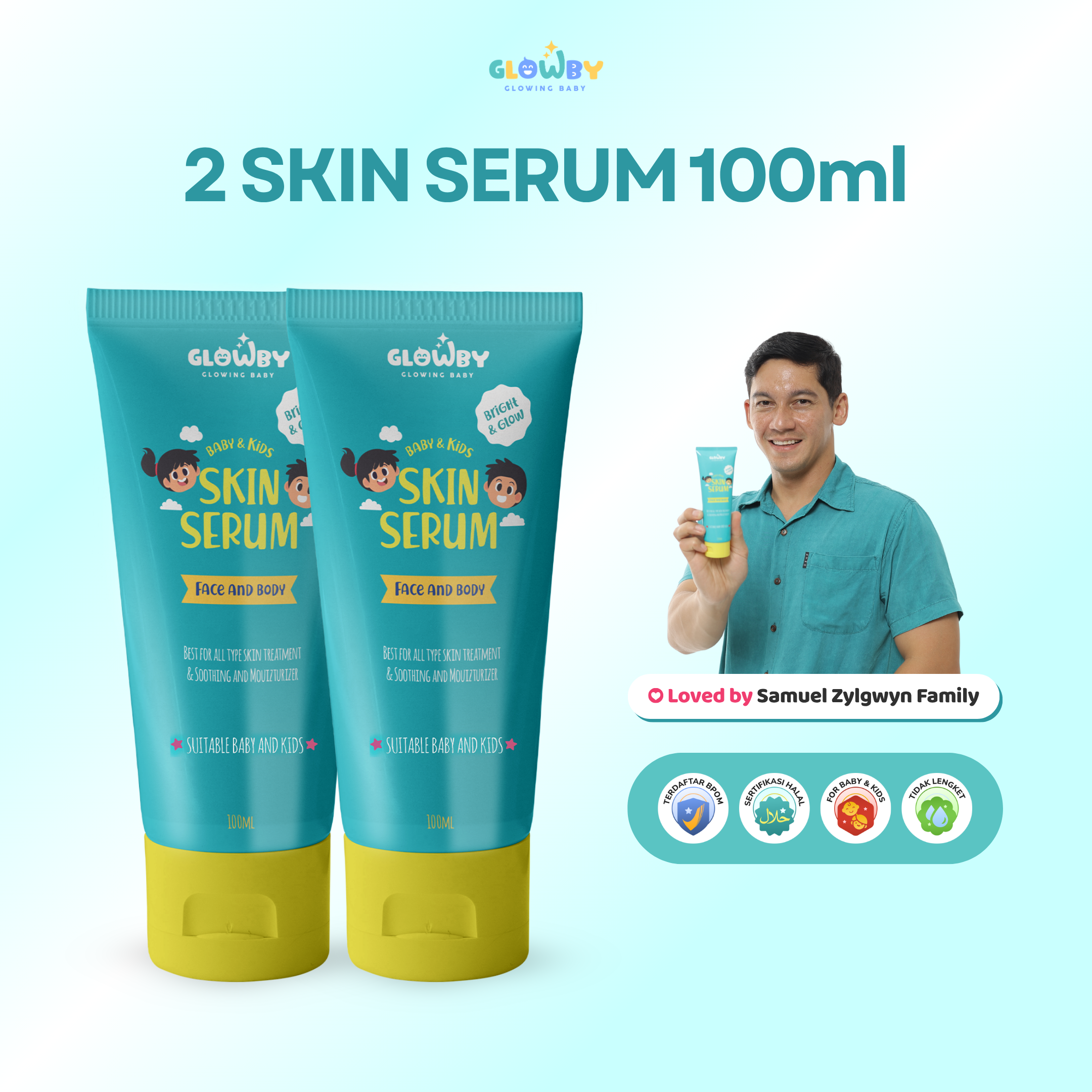 (Glowby) Lotion pencerah kulit bayi dan anak 2pcs Skin Serum