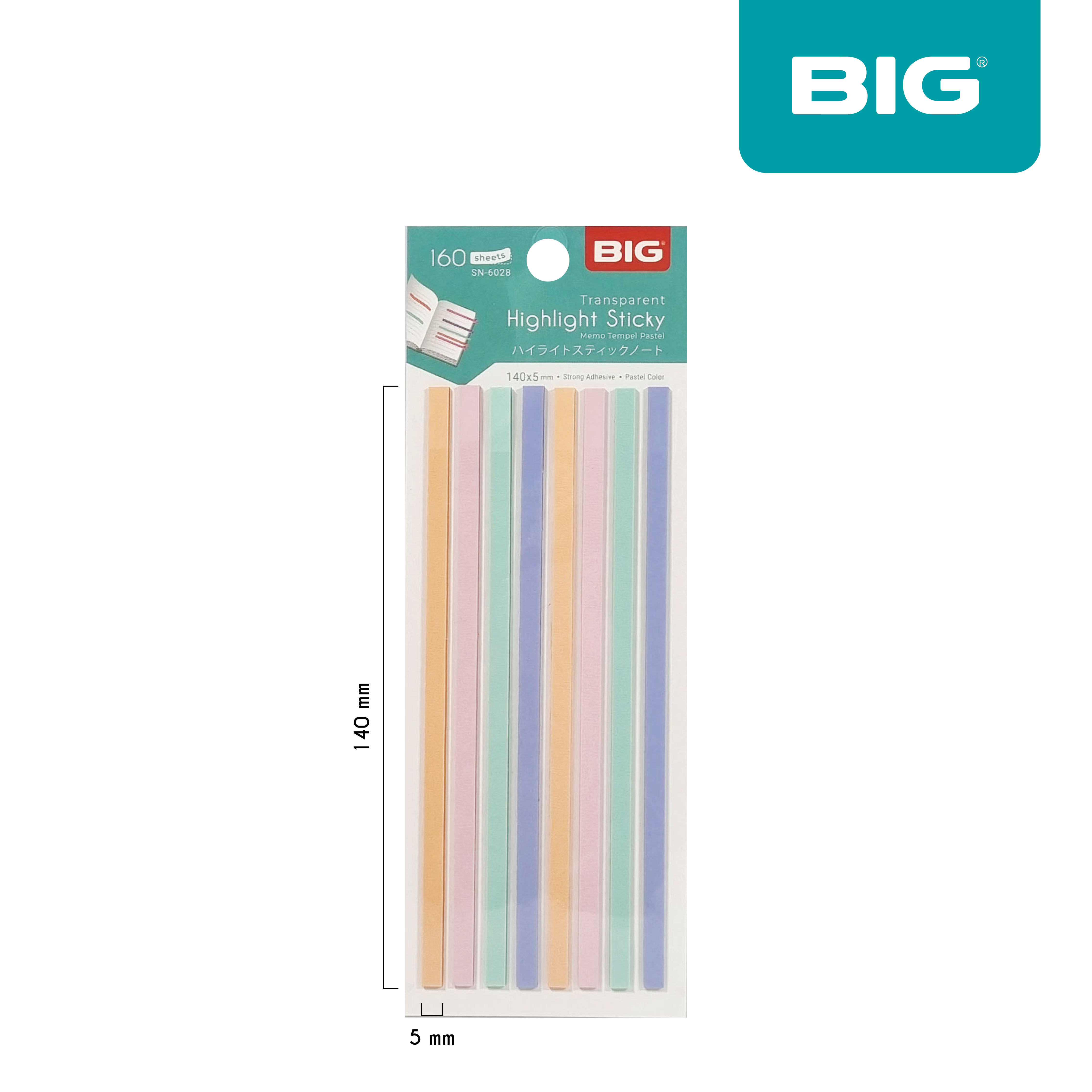 Sticky Notes Lidi Warna Pastel Label Index BIG Index Mark Tab Penanda Pembatas Penanda PET Material