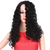 Long Shaggy Dalam Bagian Kinky Curly Sintetis Wig-Intl Januari 2019 - 4 Long Shaggy Dalam Bagian Kinky Curly Sintetis Wig-Intl - 4