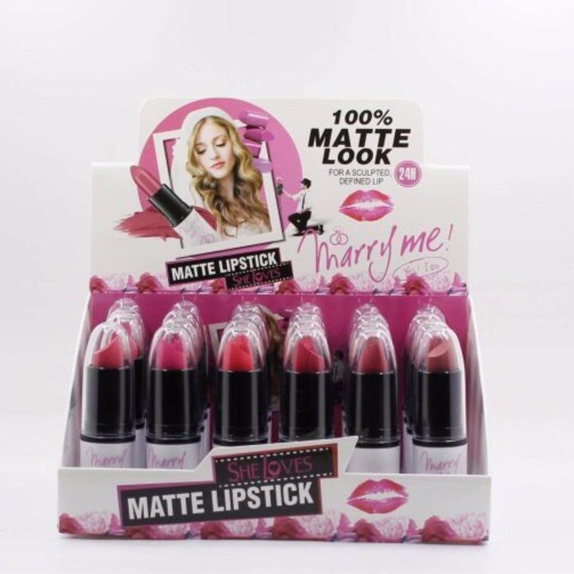 She Loves Lipstick Matte Marry Me 100 Matte Look Sl 4014 Spec dan Review of She Loves Lipstick Matte Marry Me Matte Look SL 4014 1pcs